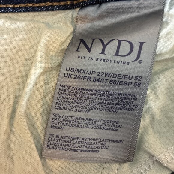 NYDJ Womens Jeans 22W Boyfriend Stretch Denim Plus Size Lift Tuck - Picture 7 of 8
